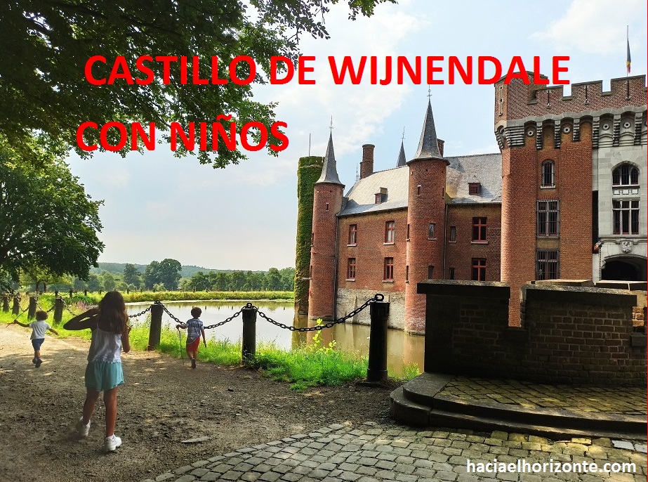Castillo de Wijnendale con niños y autocaravana