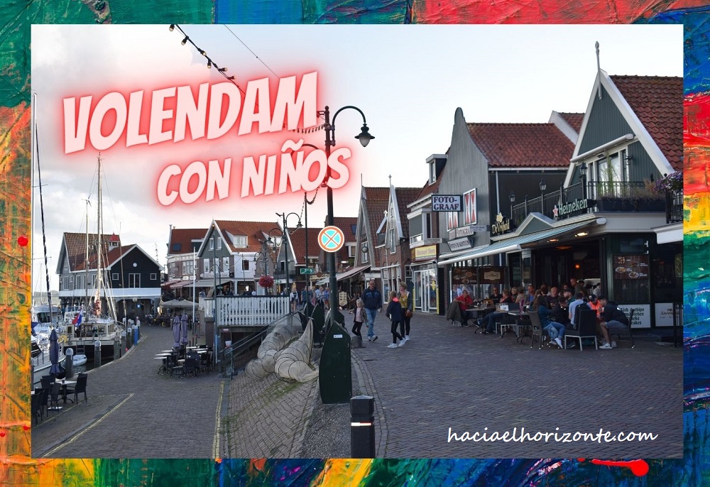 volendam con niños en autocaravana