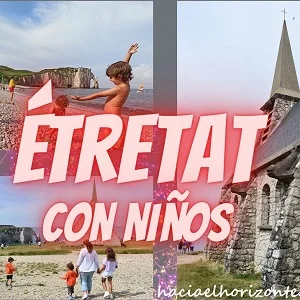 Étretat con niños en autocaravana