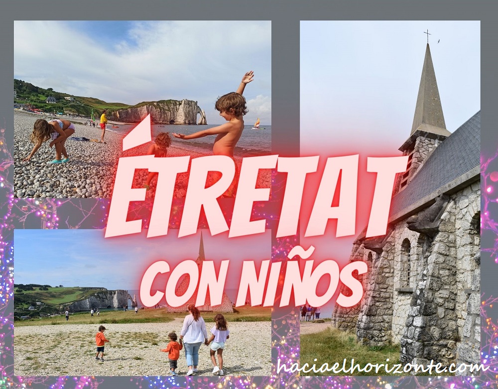 Étretat con niños en autocaravana