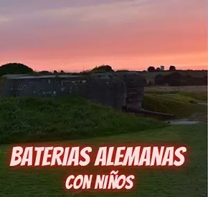 Baterías Alemanas de Normandía con niños