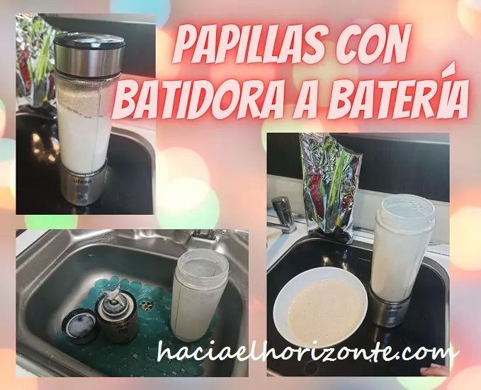 hacer papilla para bebes con batidora a batería en autocaravana o furgoneta