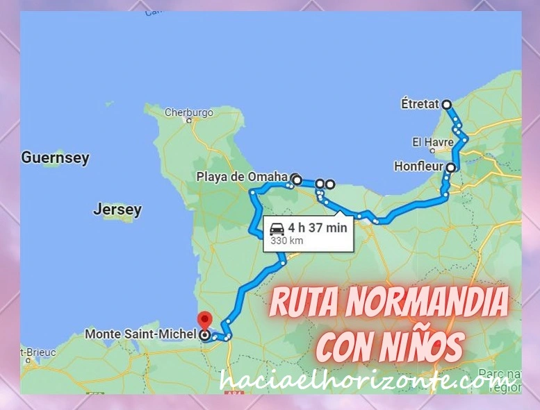 ruta por Normandía en Francia con niños en autocaravana