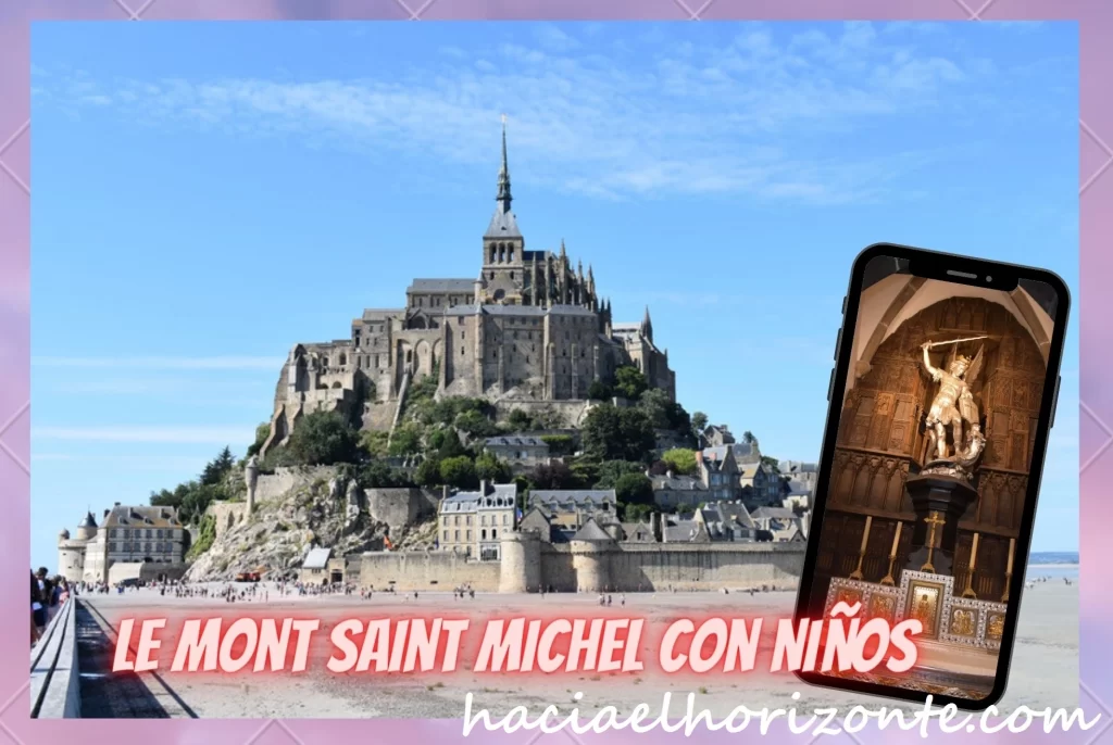 turismo religioso por Francia a le mont saint michel con niños en autocaravana