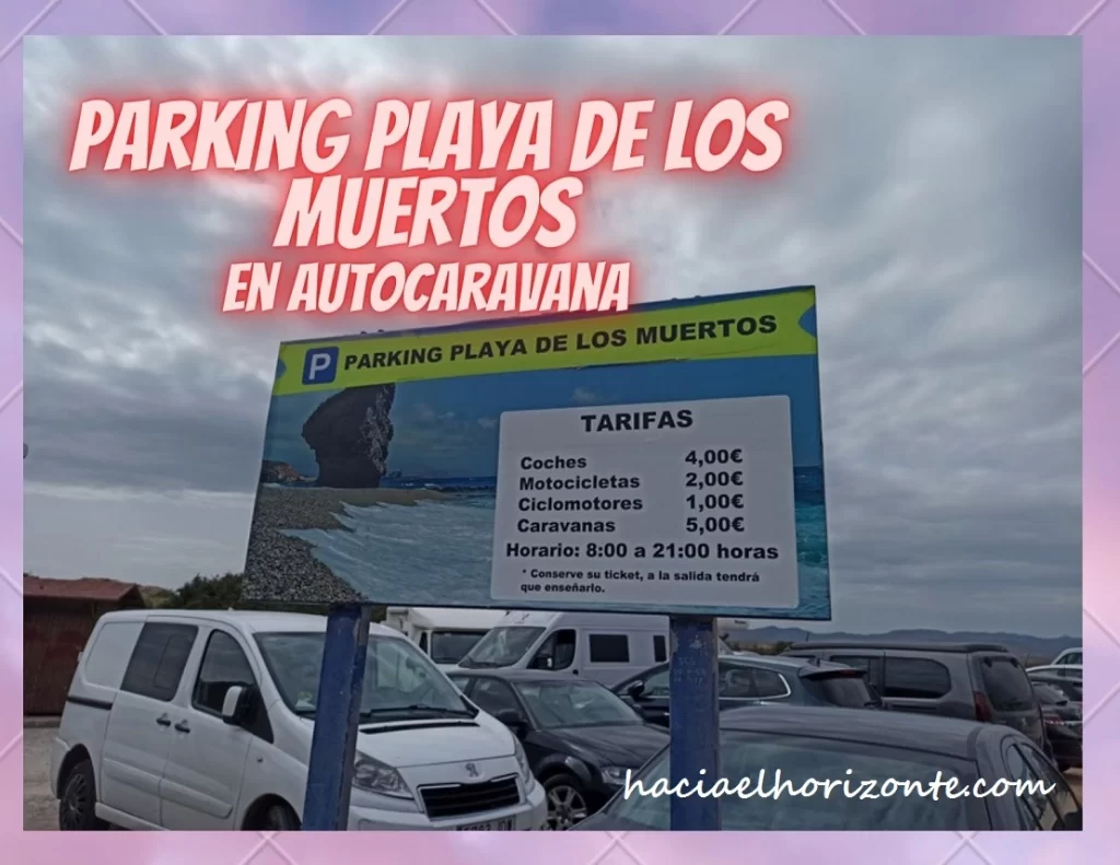 Parking de autocaravanas en la playa de los muertos 