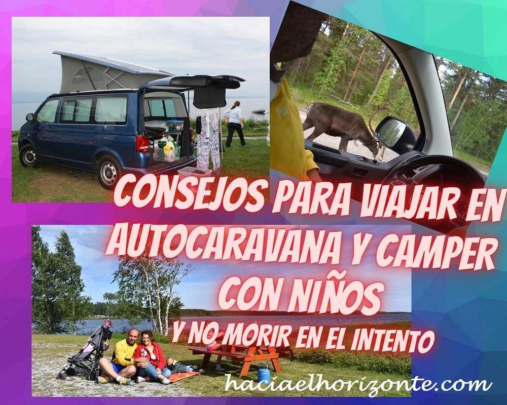 consejos para viajar en autocaravana furgoneta o camper con niños