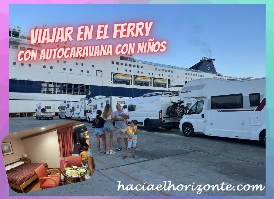 ferry autocaravanas con niños en familia
